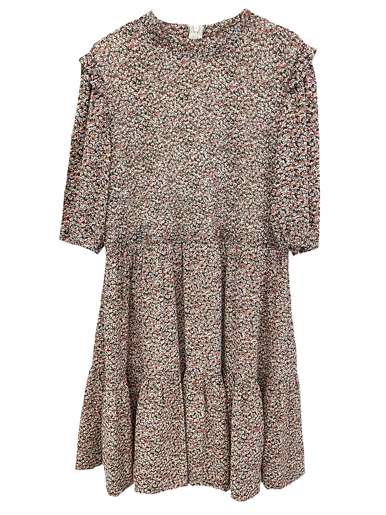 Meme Teens Floral Print Tiered Dress - Dresses