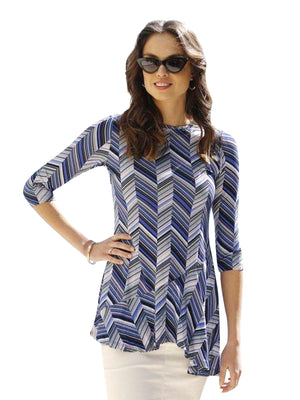 Daniella Faye Chevron Top - Tops