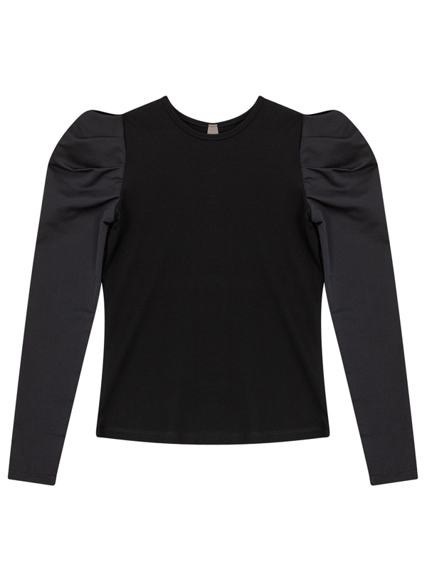 Ginger Contrast Sleeve Top - Tops