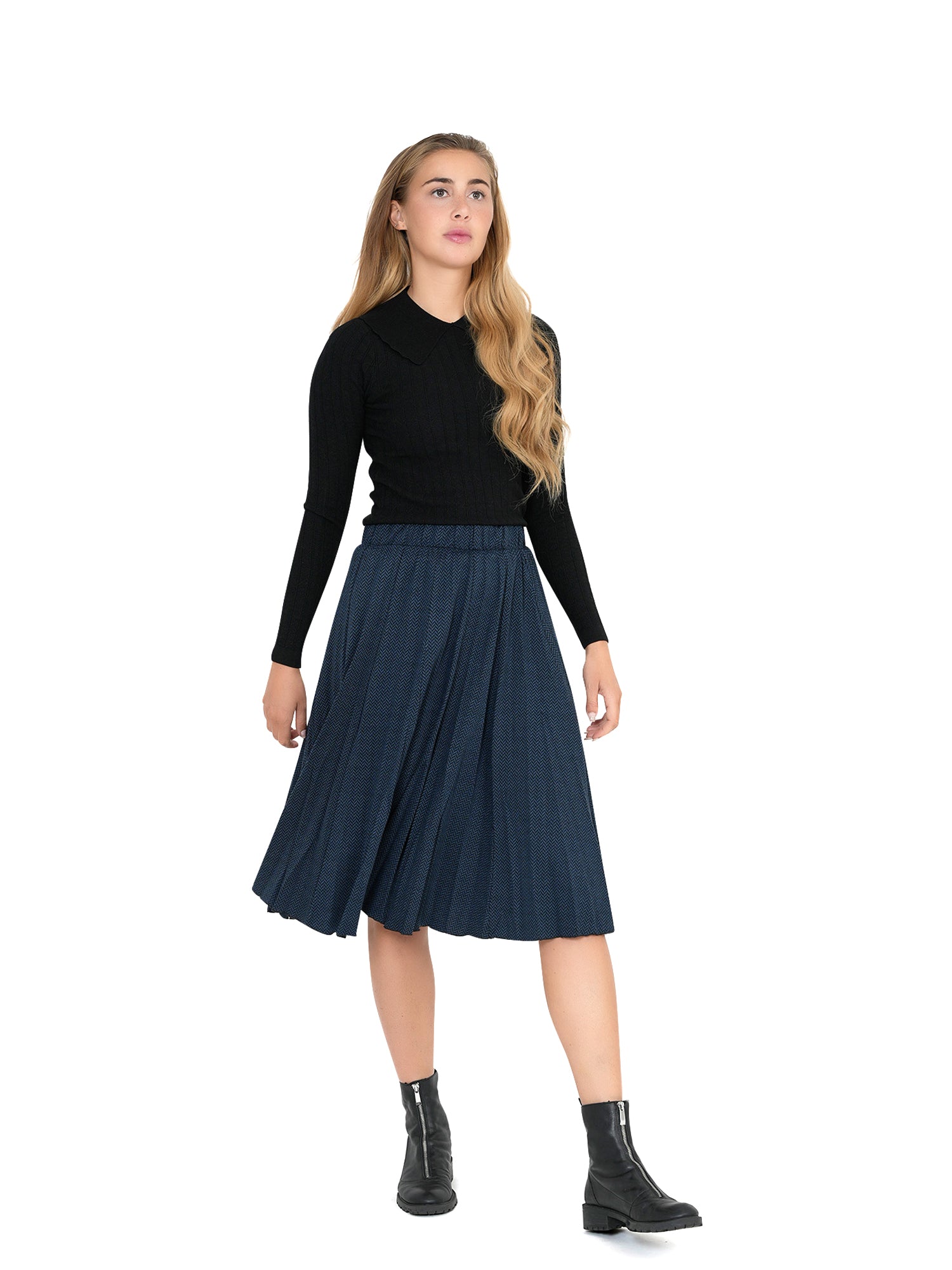 Ginger Textured Collared Top - Shirts & Tops