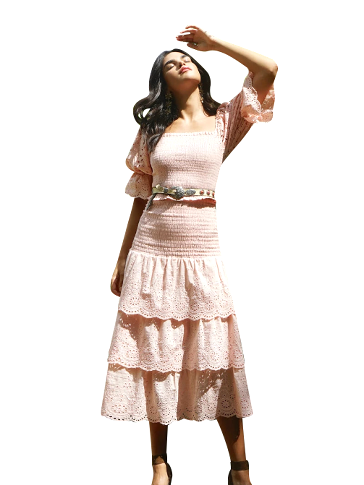 Allison Dani Eyelet Midi Skirt - Skirts