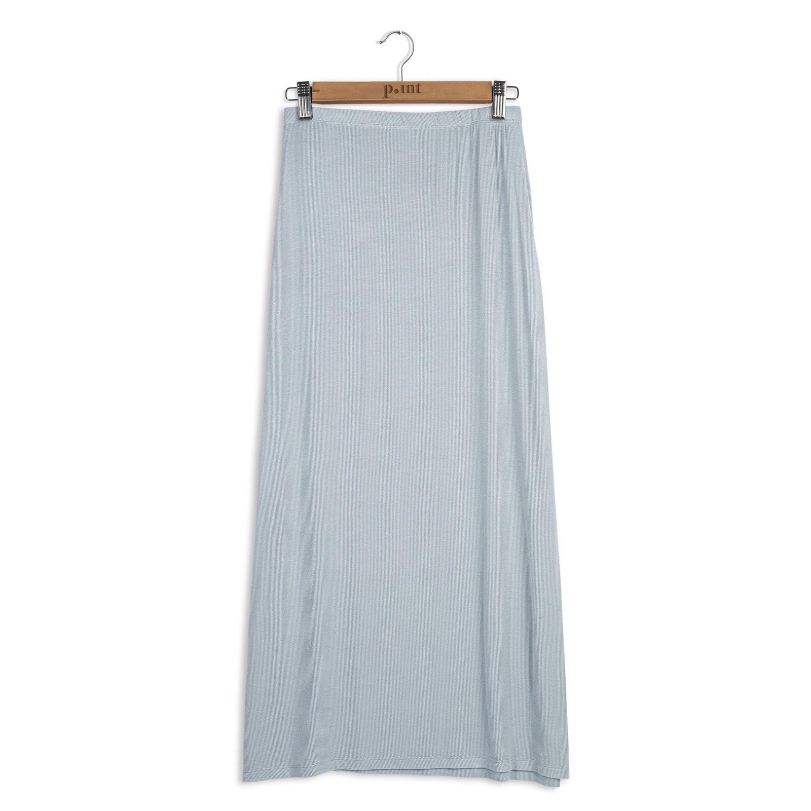 Point Ribbed A-line Maxi Skirt - PinkOrchidFashion