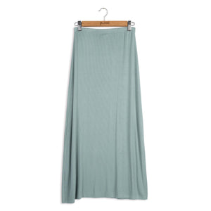Point Ribbed A-line Maxi Skirt - PinkOrchidFashion