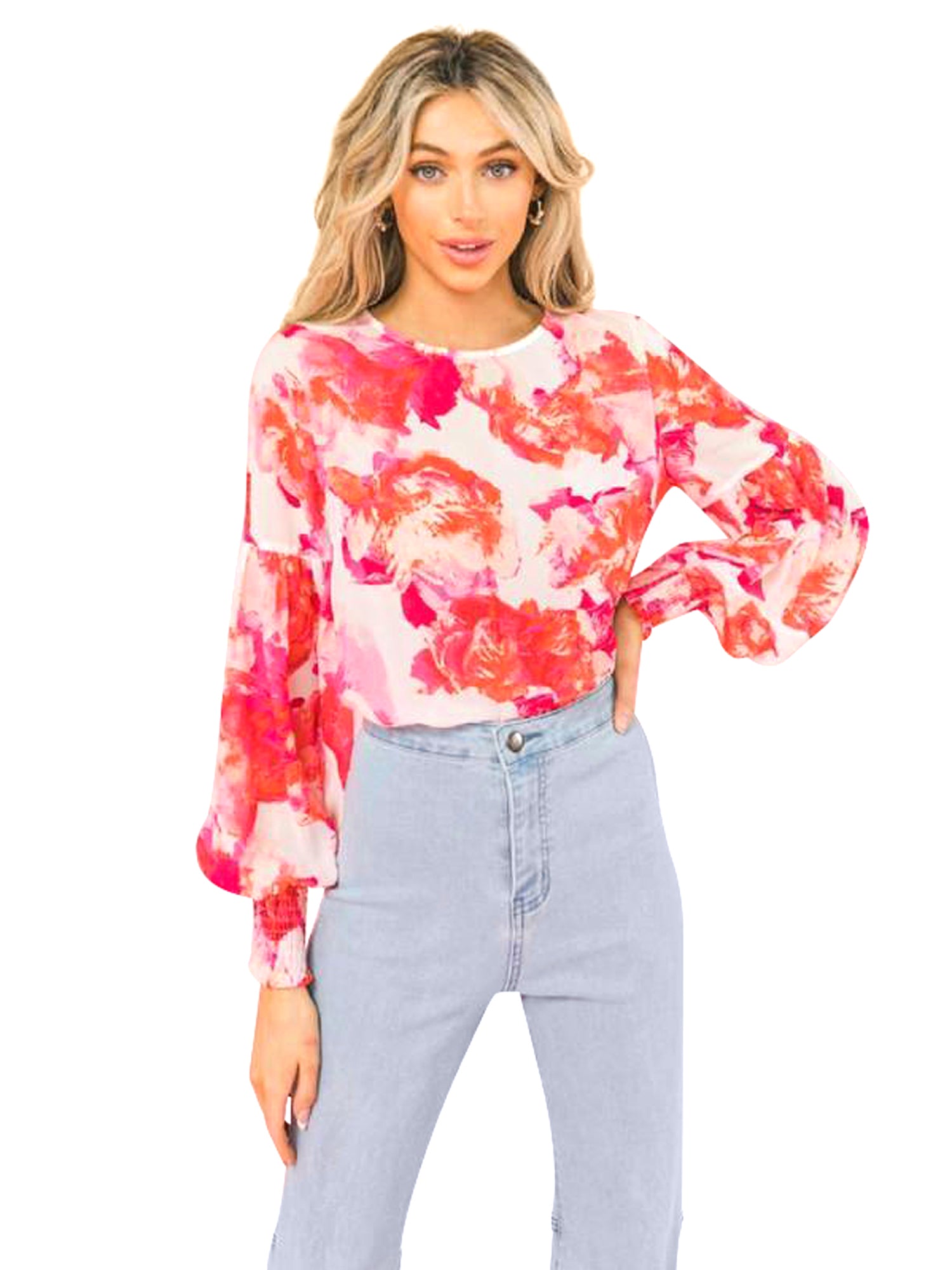 Flying Tomato Floral Print Blouse jealous tomato