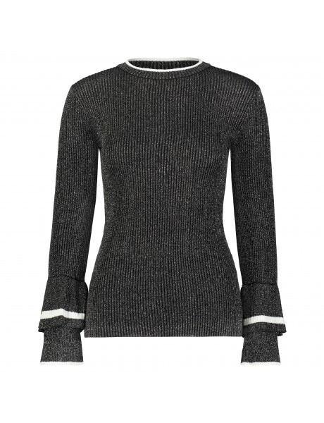 Yal Ruffle Sleeve Shimmer Top vendor-unknown