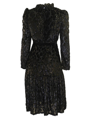 Kathie K Lurex Velvet Dress - Dresses