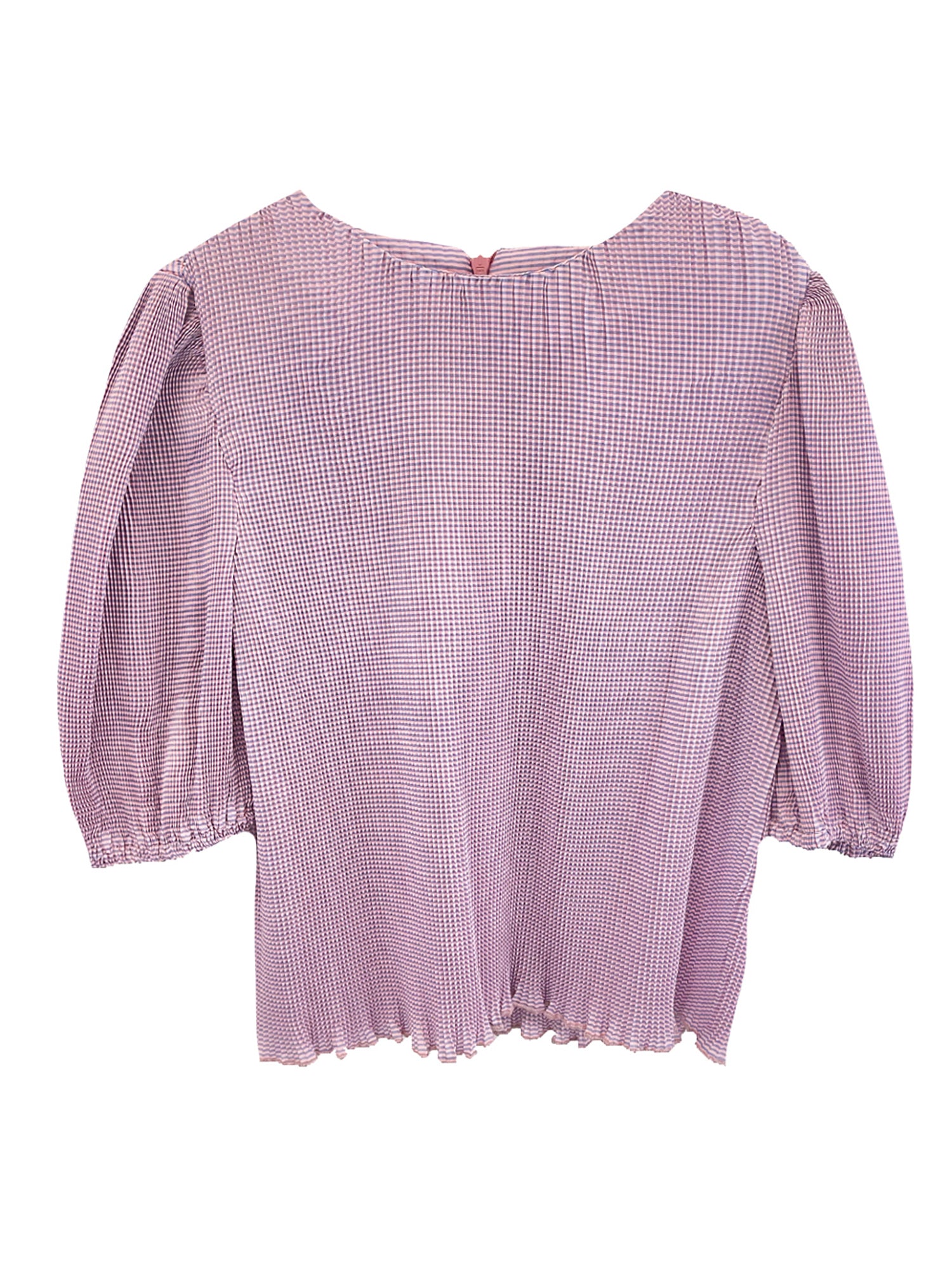 Meme Pink Striped Pleated Blouse - Tops