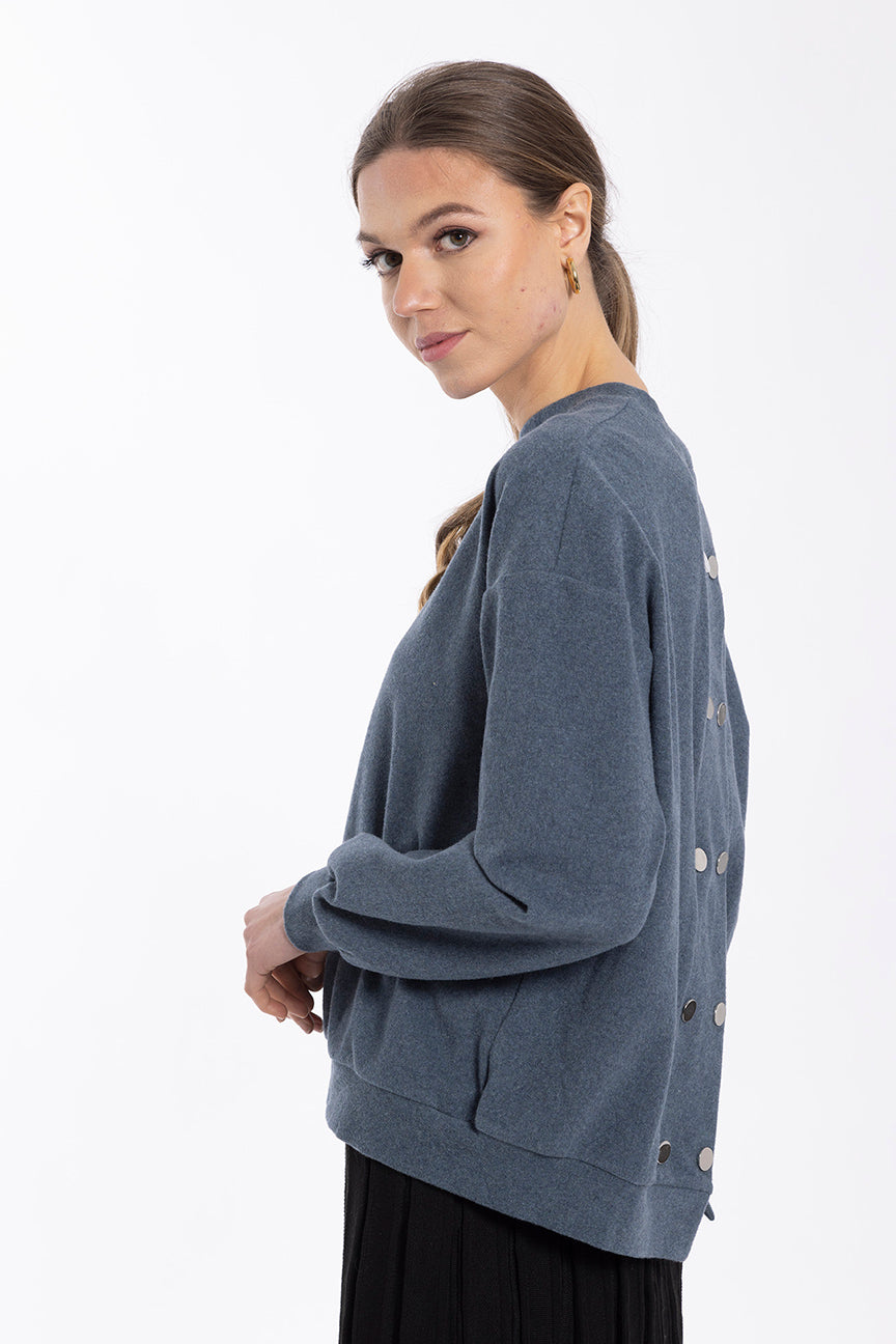 Monn Snap Reversible Sweatshirt - Shirts & Tops