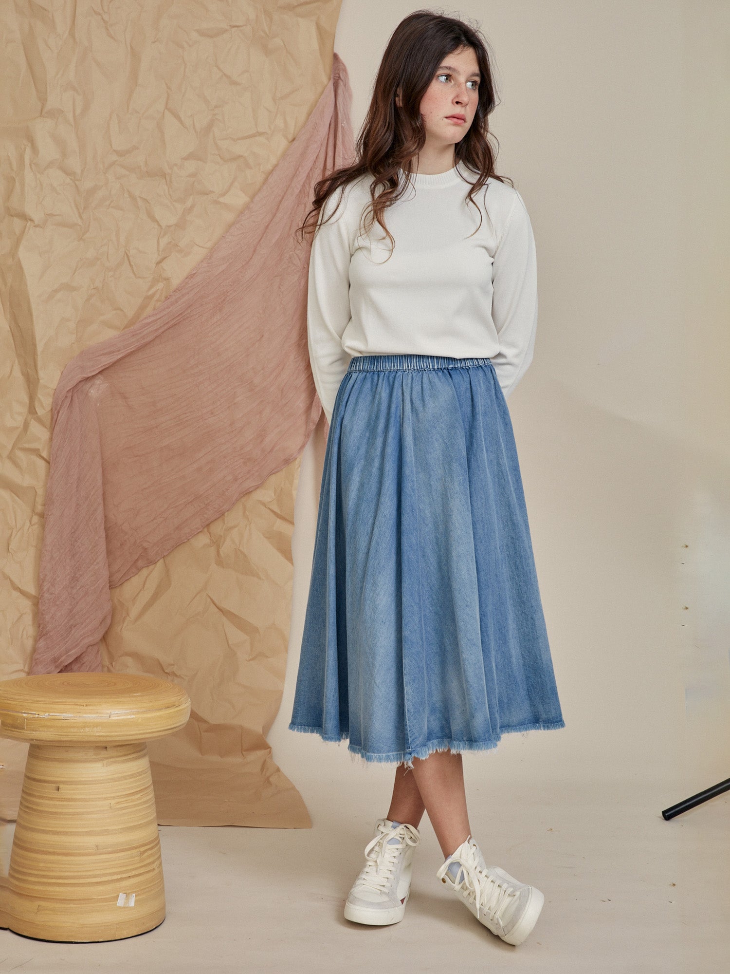 Vibe Moral Denim Skirt - Skirts