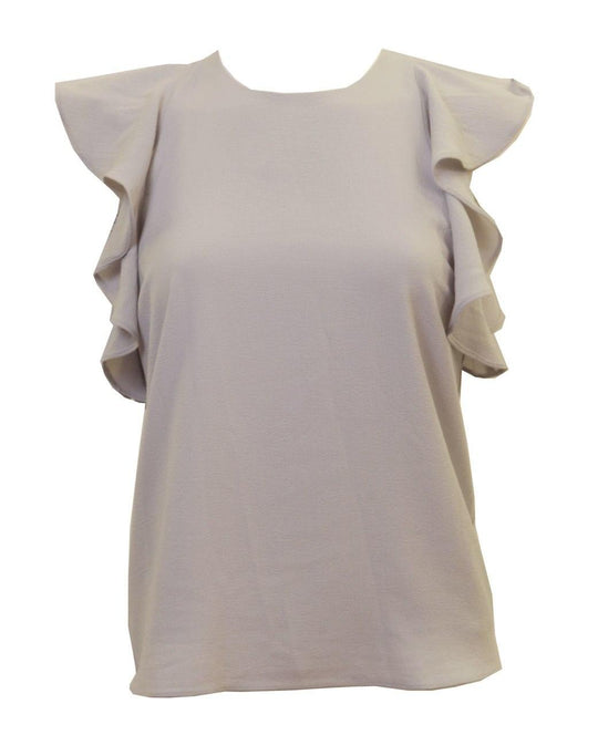 Olivaceous Dove Flutter Sleeve Top - Sale