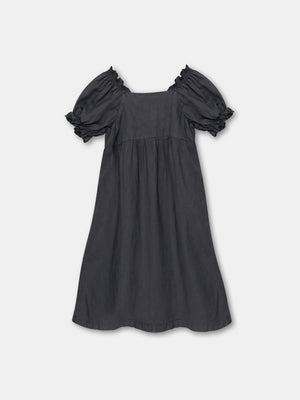 My Little Cozmo Puff Sleeve Linen Dress - Dresses