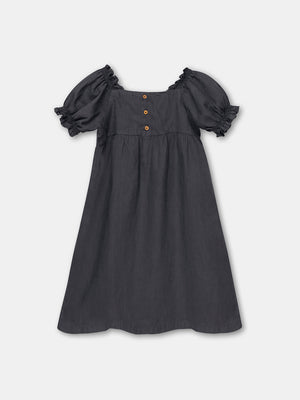 My Little Cozmo Puff Sleeve Linen Dress - Dresses