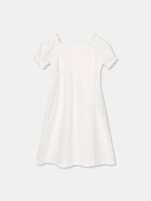 My Little Cozmo Puff Sleeve Linen Dress - Dresses