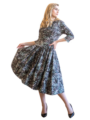 Apparalel Asymmetrical Dotted Print Dress Apparalel