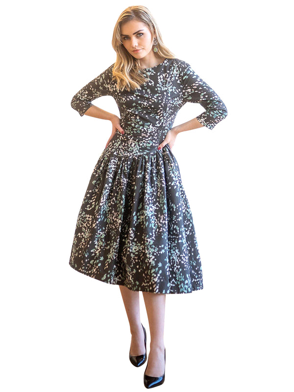 Apparalel Asymmetrical Dotted Print Dress Apparalel