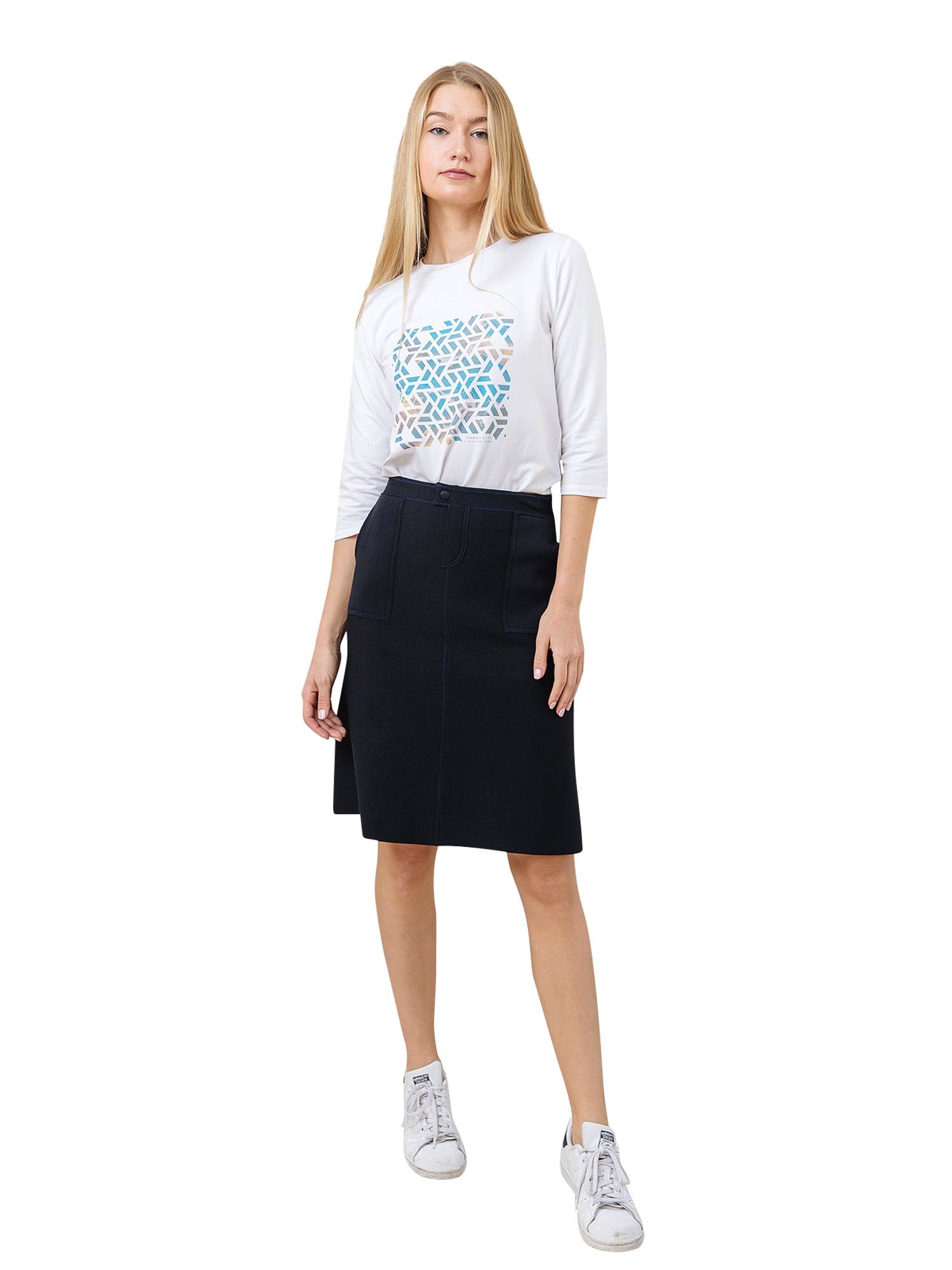 Apparalel A-Line Knit Pocket Skirt Apparalel