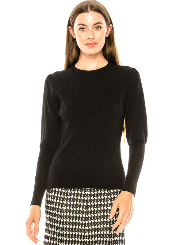 Binj Ribbed Crewneck Sweater - Tops