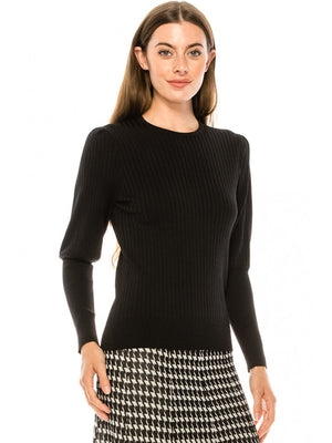 Binj Ribbed Crewneck Sweater - Tops