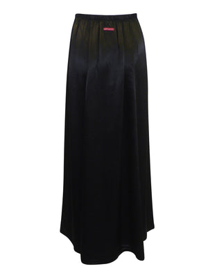 Hard Tail Satin Button Front Maxi Skirt (Style: SAT-35) - Skirts
