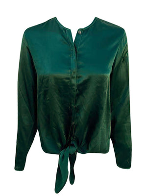 Hardtail Satin Tie Front Blouse (Style SAT-41) Hard Tail