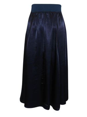 Hard Tail Princess Panel Satin Midi Skirt (Style: SAT-43) - Skirts