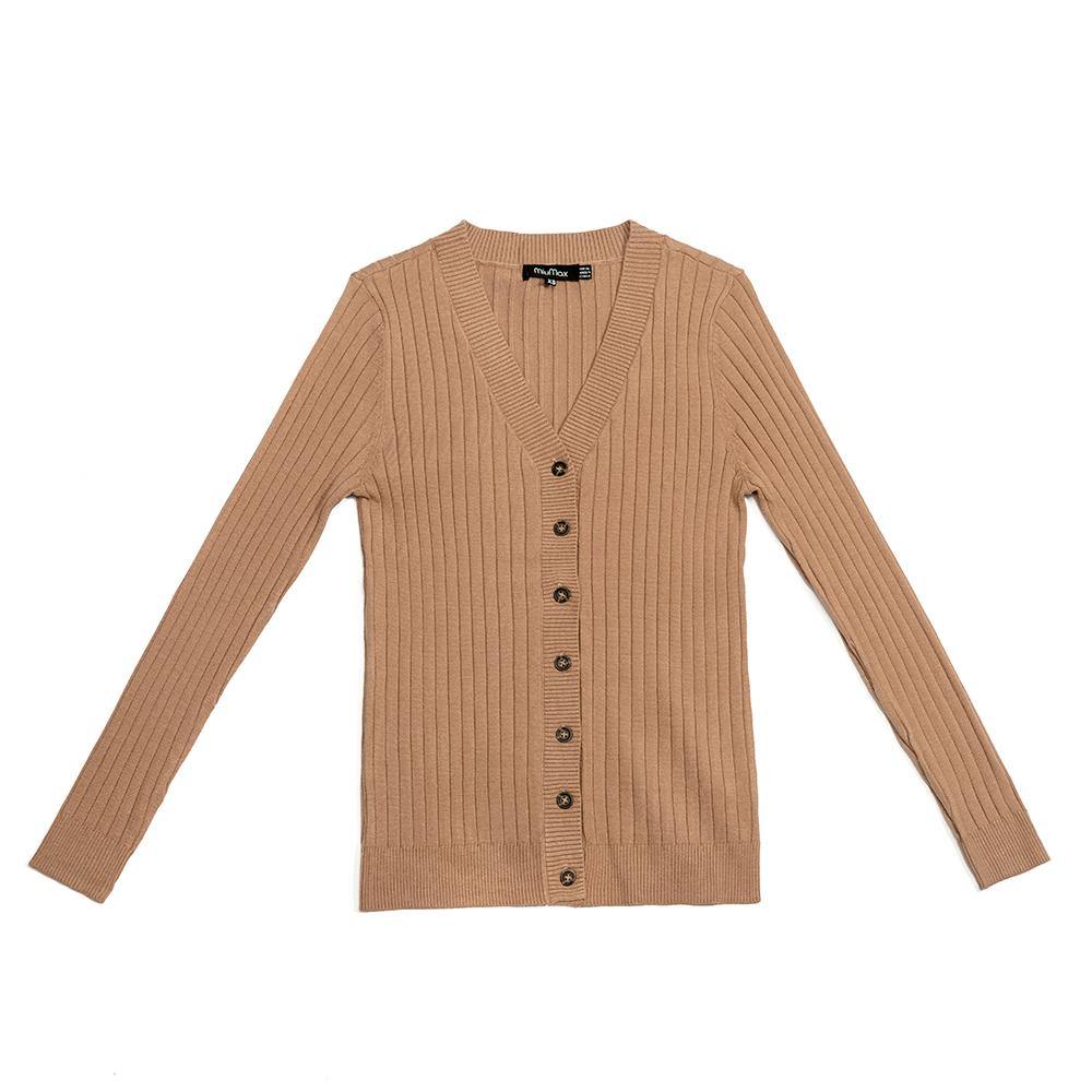 MiuMax Ribbed Cardigan - PinkOrchidFashion