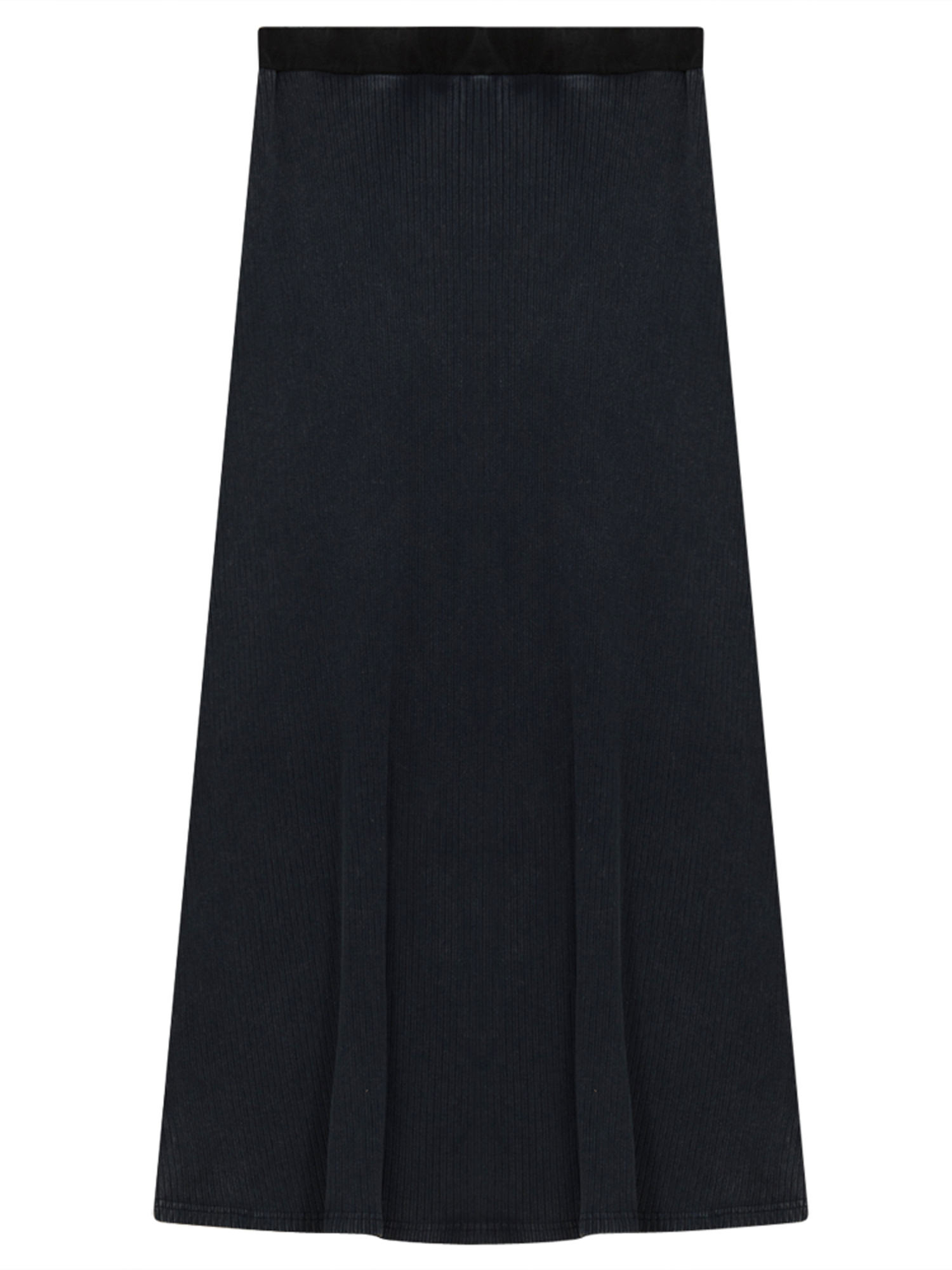 5 Stars Ribbed Long Flare Skirt - Skirts
