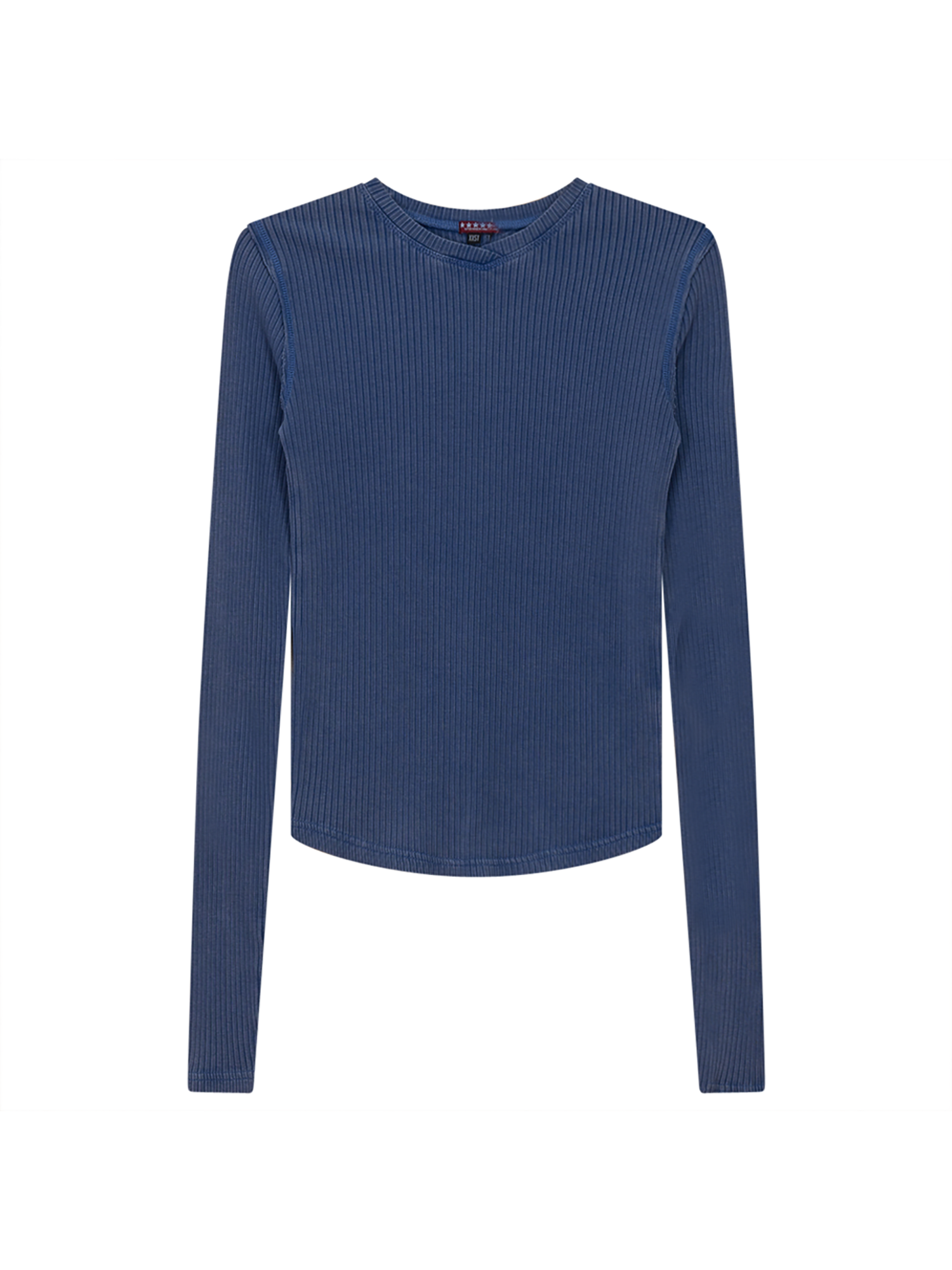 5 Stars Ribbed V-Neck Tee - Tops