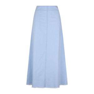 Parni Fringe Denim Midi Skirt - Skirts