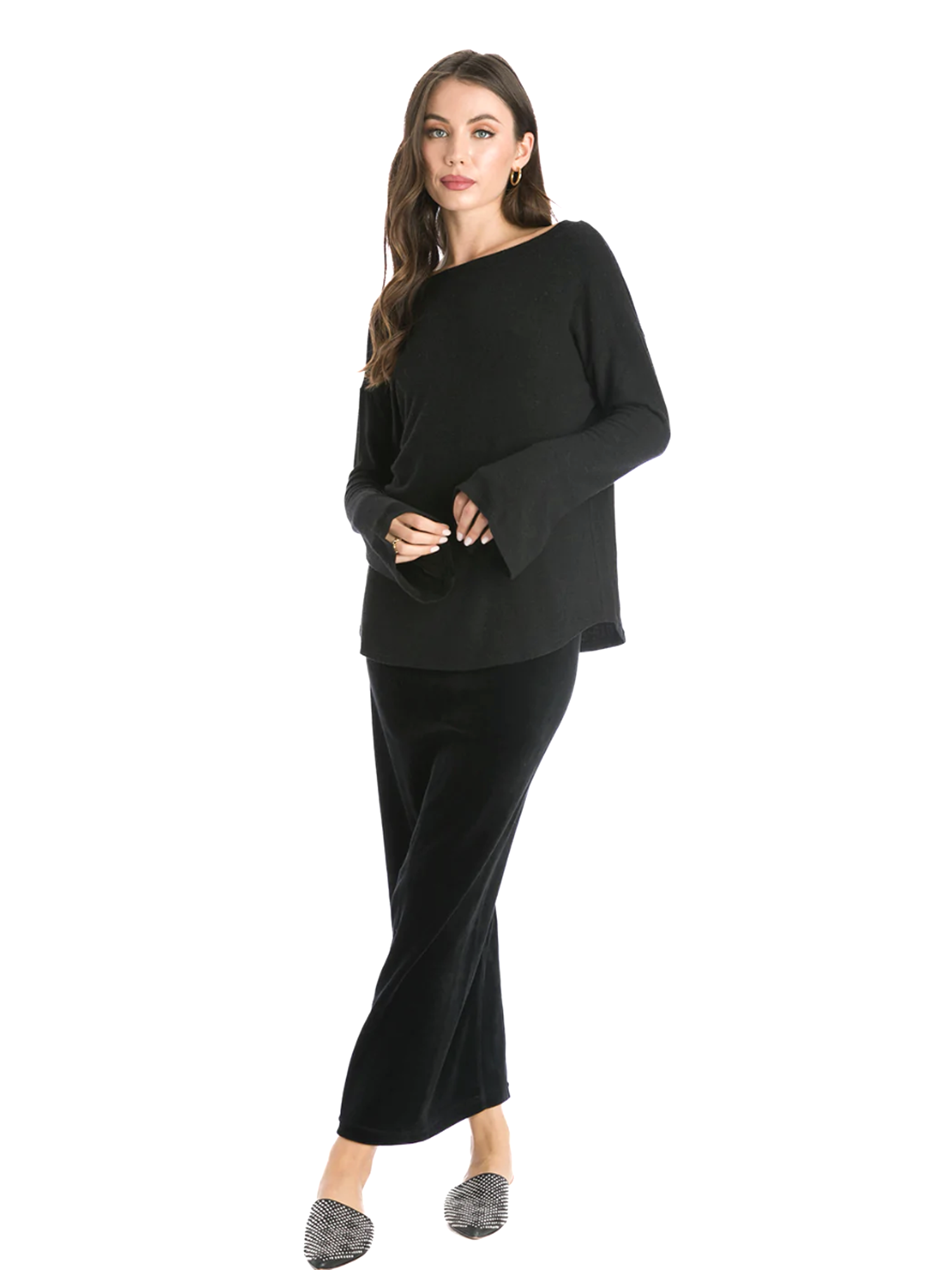 Hard Tail Velour Easy Fit Column Skirt (V-174) - Skirts