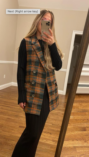 Third By Cee Plaid Blazer - 