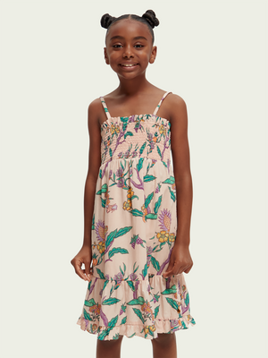 Scotch & Soda Smocked Print Dress - Dresses