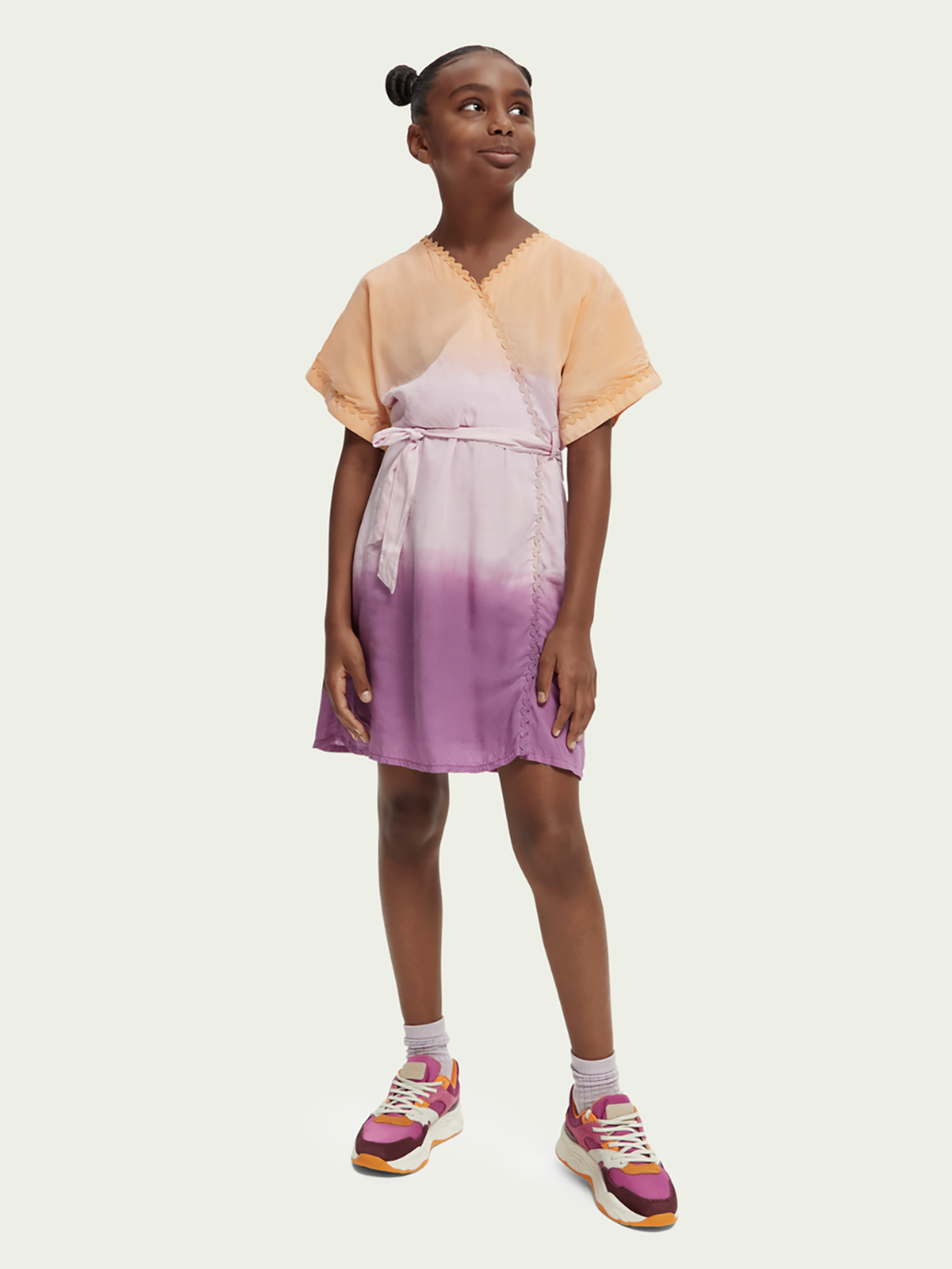 Scotch & Soda Tie-Dye Wrap Kaftan Dress - Dresses