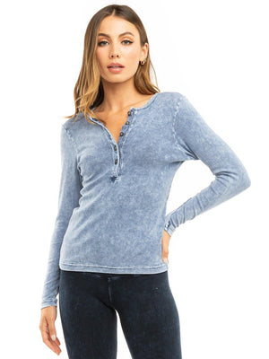 Hard Tail Long Sleeve Henley Shirt T-219 Hard Tail