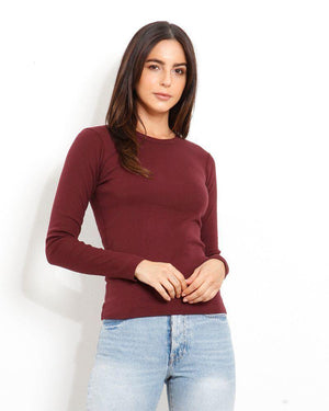 Three Dots Crewneck Long Sleeve Shirt