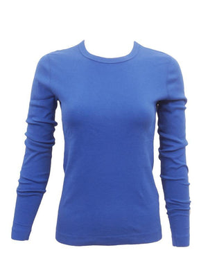 Three Dots Crewneck Long Sleeve Shirt (Bright) - PinkOrchidFashion