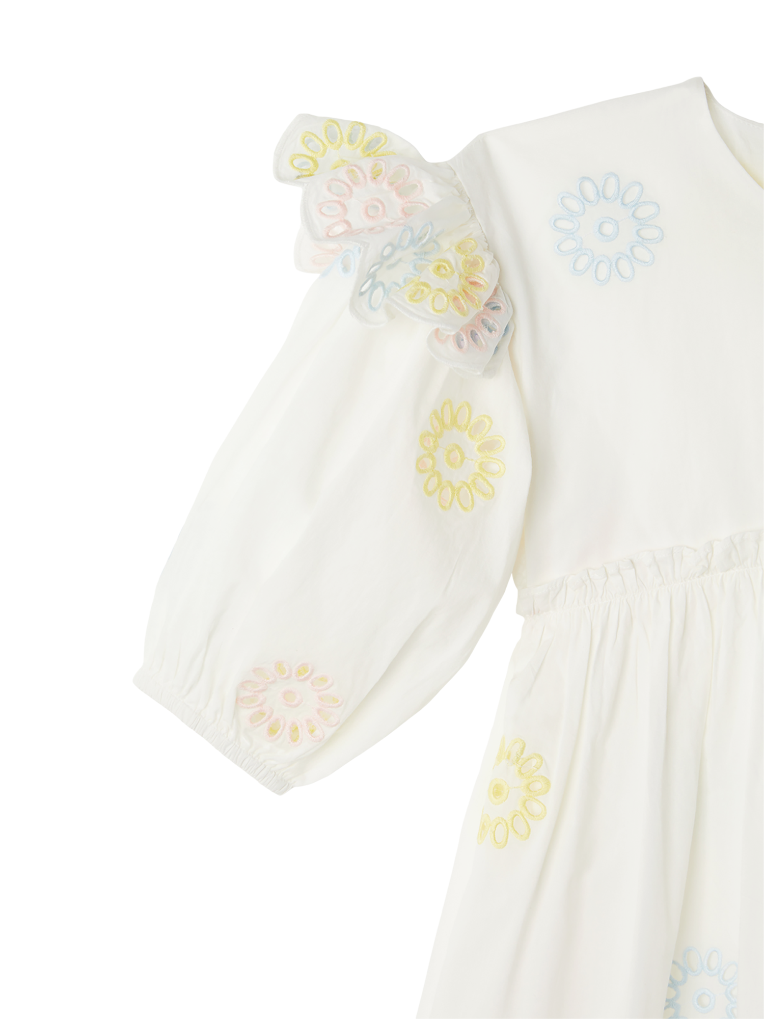 Stella McCartney Multicolor Flower Puff Sleeve Dress - Dresses