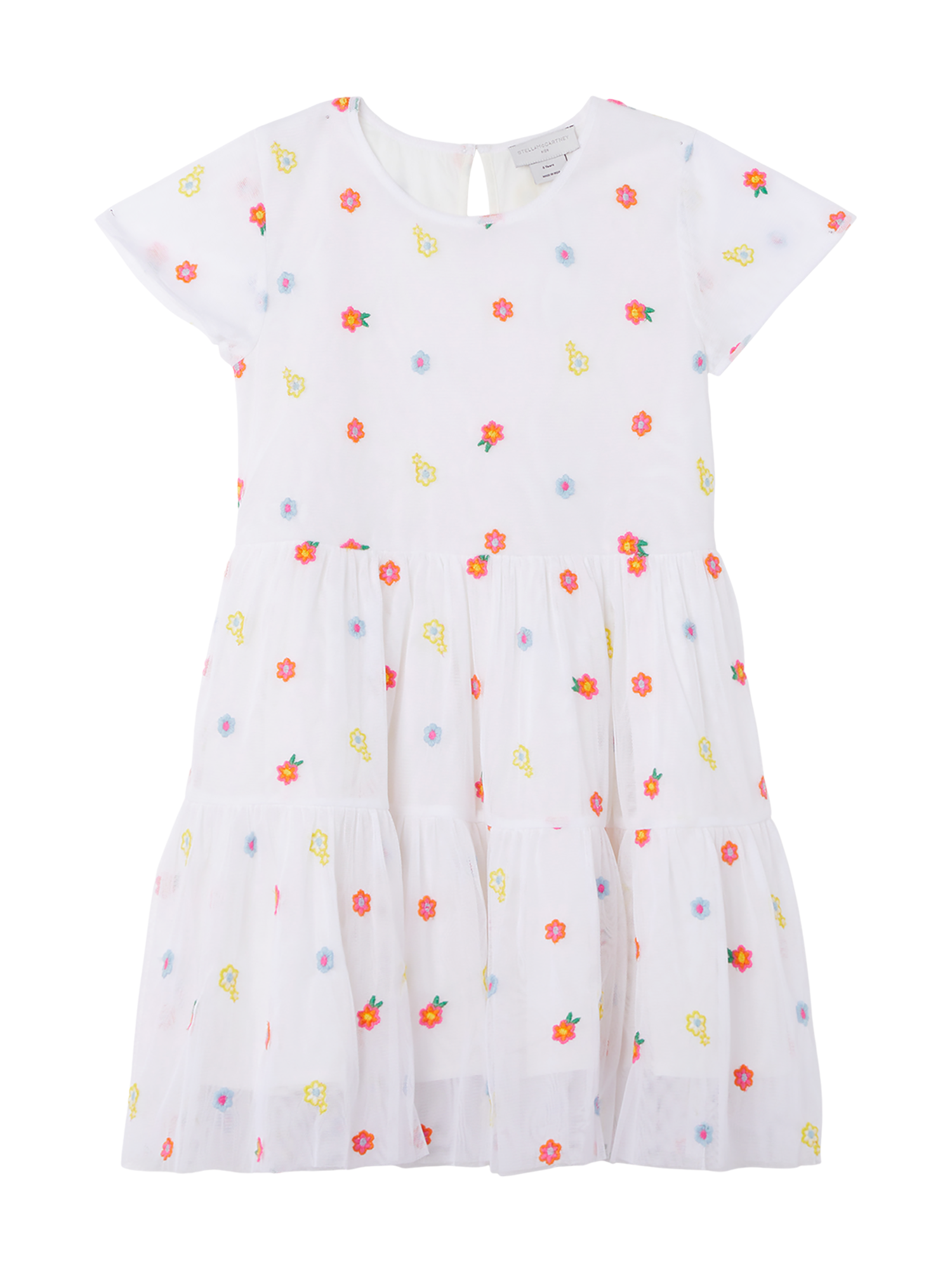 Stella MCcartney Girl Tulle Floral Embroidery Dress - Dresses