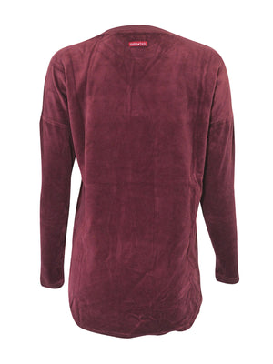 Hard Tail Velour Slouchy Pullover Top (V-184) - Tops