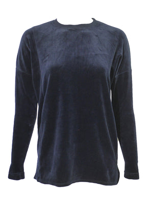 Hard Tail Velour Slouchy Pullover Top (V-184) - Tops