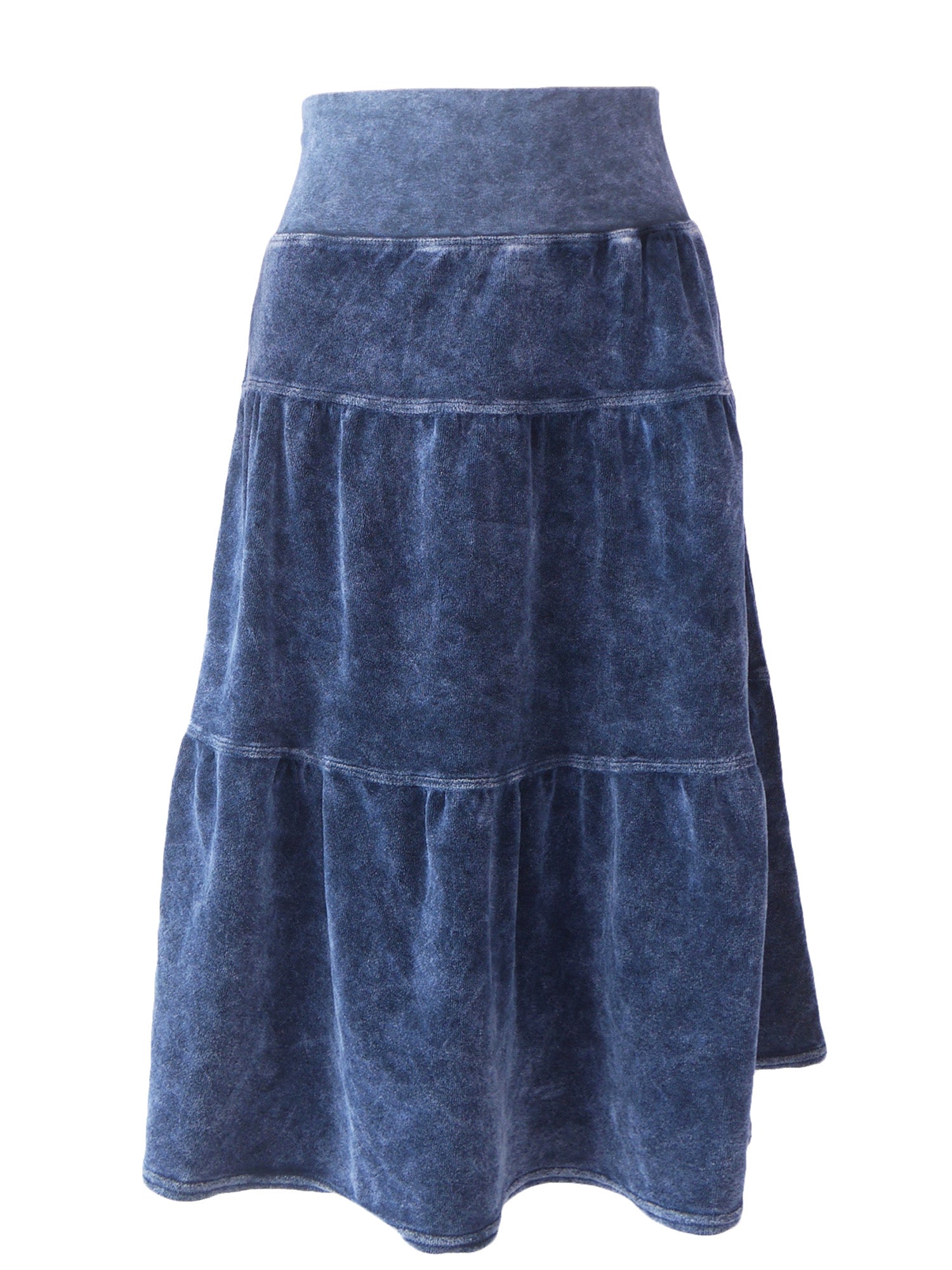 Hard Tail Velour Tiered Skirt (Style: V-193) - Skirts