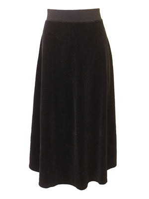 Hard Tail Velour Midi Flare Skirt (V-207) - Skirts