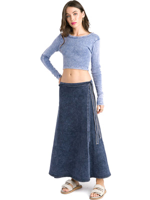 Hard Tail Long Wrap Skirt (W-964) - Skirts