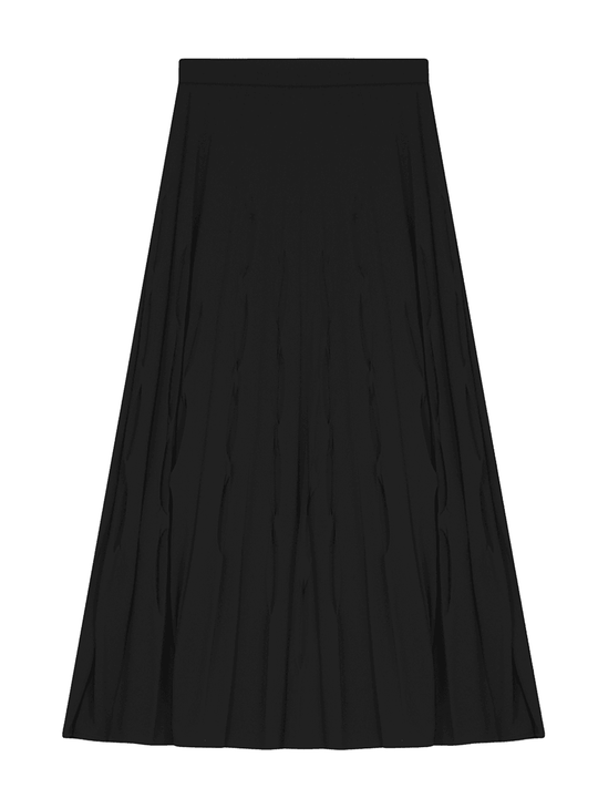 Ginger Pleated Side Zipper Skirt Ginger