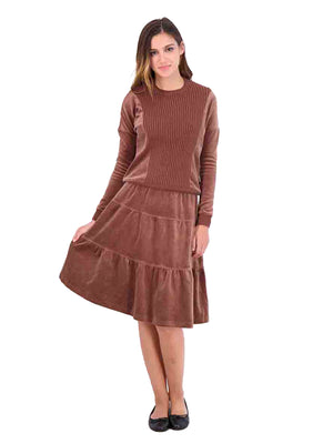 5 Stars Velour Tiered Skirt - Skirts