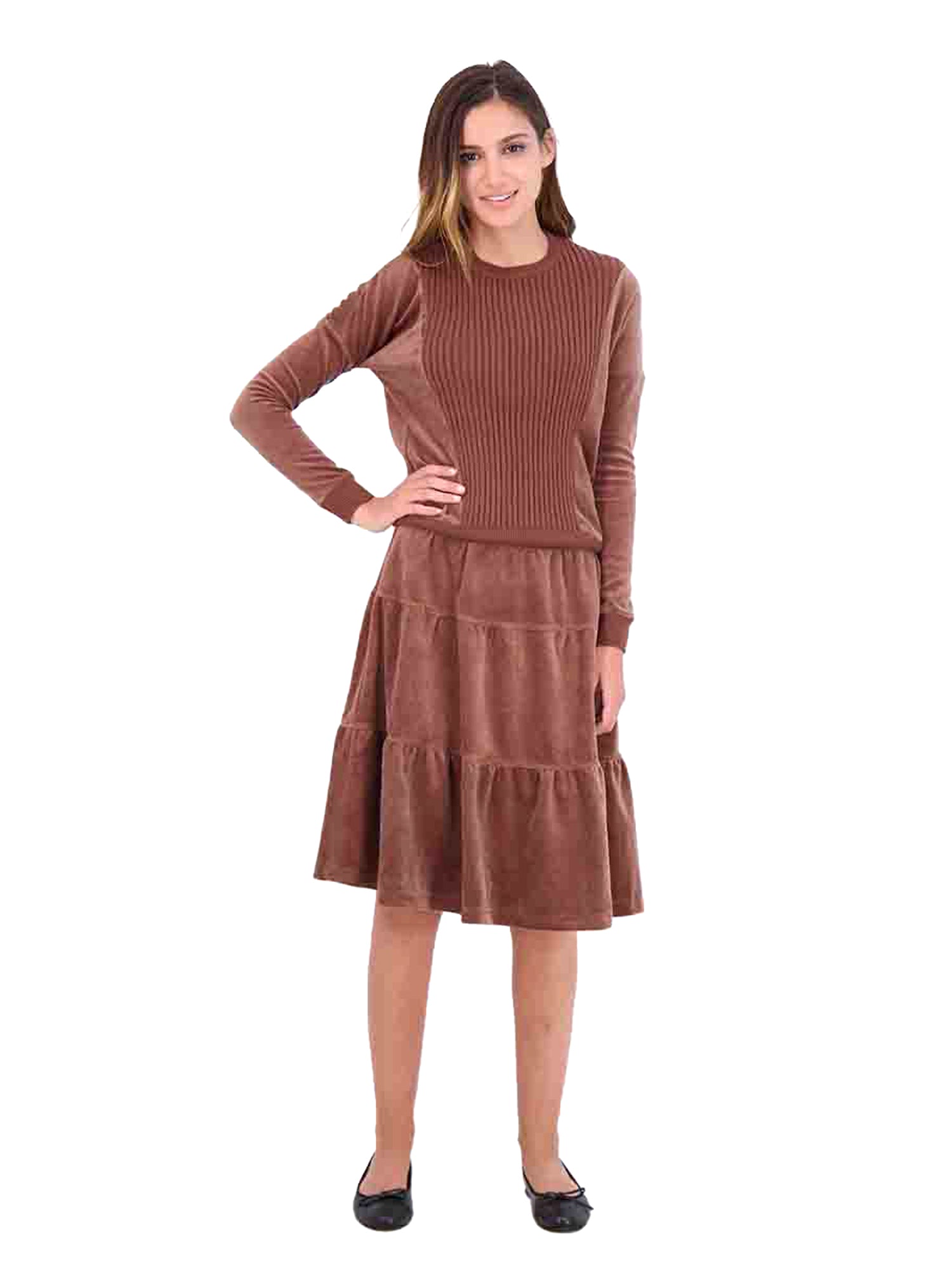 5 Stars Velour Tiered Skirt - Skirts