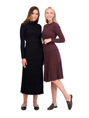 24/7 Ribbed Midi Skirt - Skirts