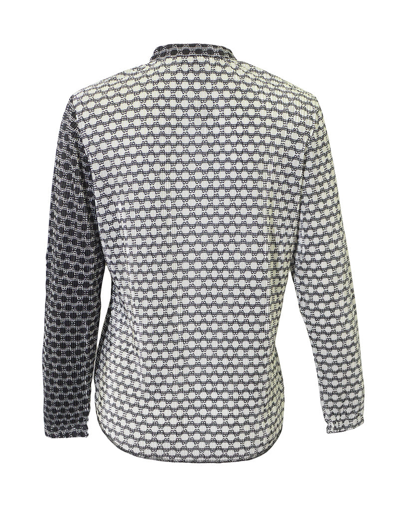 Wear & Flair Black and White Pleated Top - Tops