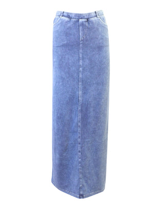 Hardtail Long Denim Back Inset Skirt WJ-127 - Designers