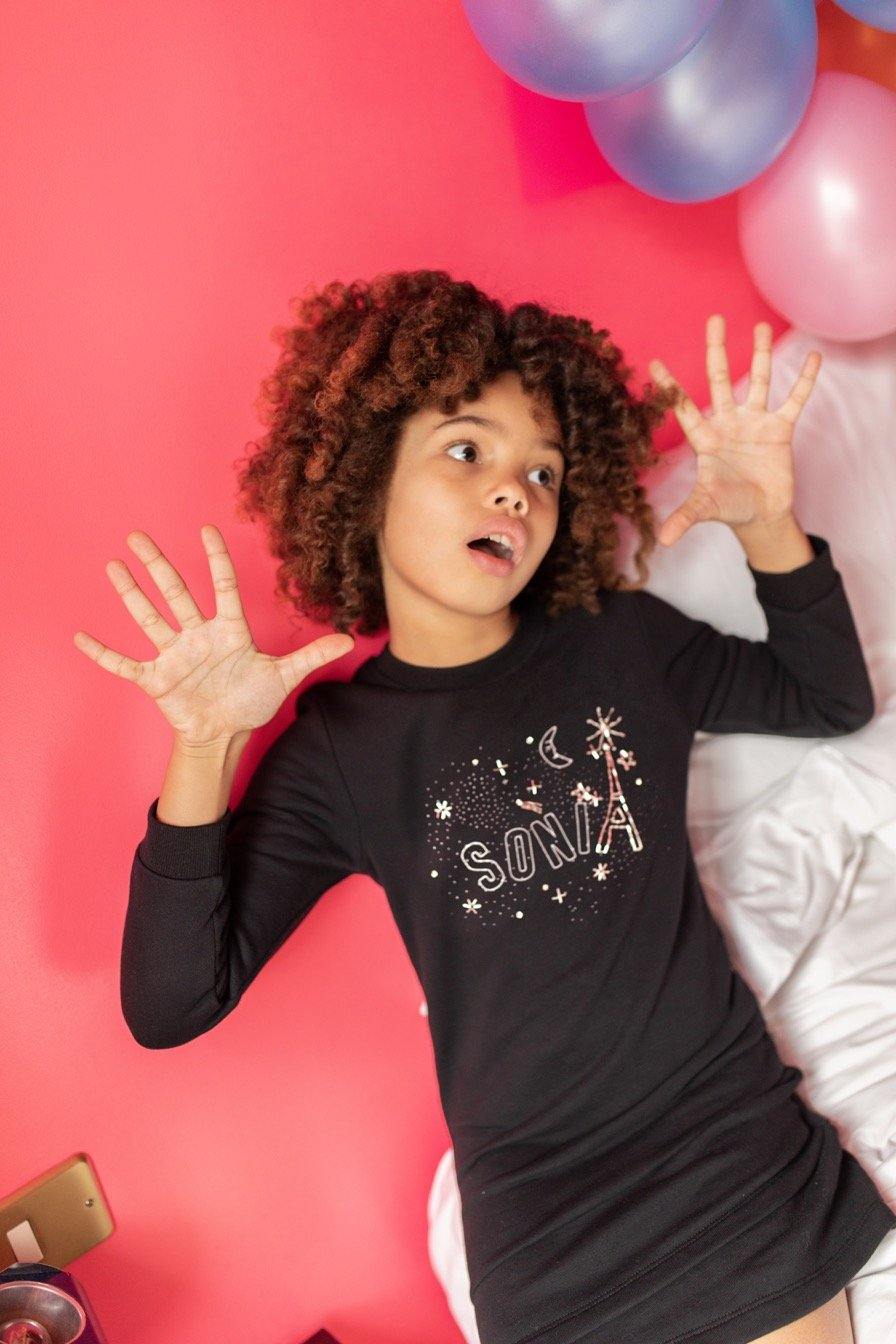 Sonia Rykiel Luxe Paris Logo Sweatshirt Dress - PinkOrchidFashion